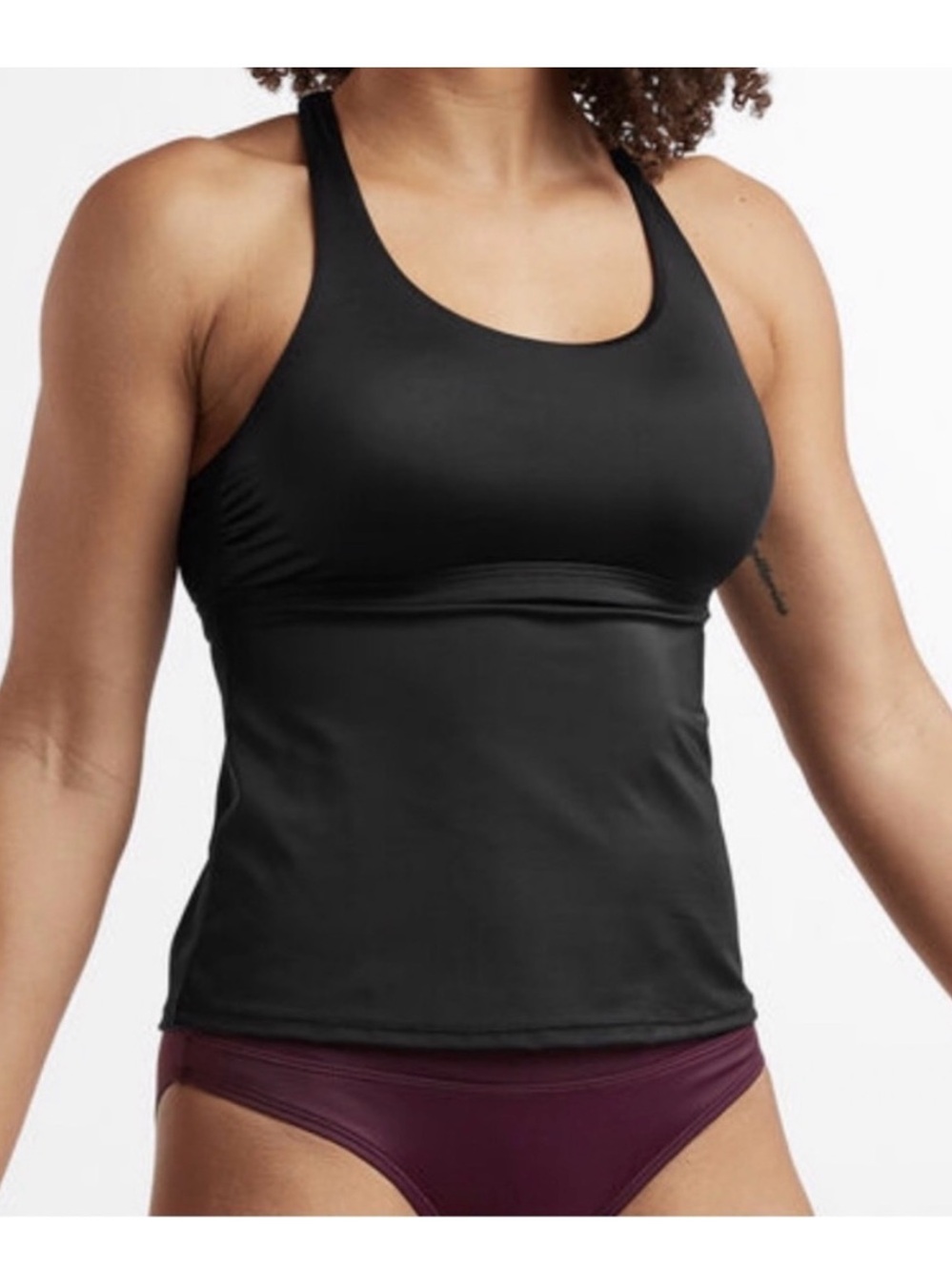Title Nine Black Tankini Top Size XS